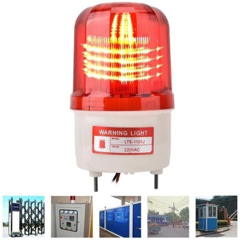 Obrotowa lampa ostrzegawcza 5W 220V czerwona [22050000529]